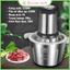 Máy xay thịt, máy xay sinh tố cối inox 4 lưỡi đa năng công suất 200W xay thịt, tỏi ớt, rau củ quả