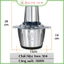 Máy xay thịt, máy xay sinh tố cối inox 4 lưỡi đa năng công suất 200W xay thịt, tỏi ớt, rau củ quả