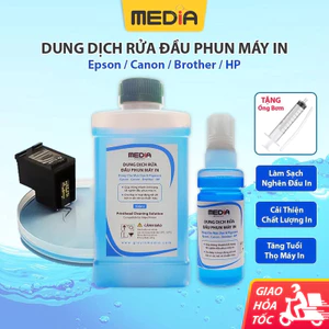 Dung Dịch Ngâm Đầu Phun Máy in Canon Epson Brother HP, Nước Rửa Đầu Phun Media Ink Làm Sạch Đầu In