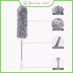 Chổi Quét Trần Nhà inox 2.5m có thể thu gọn - Dụng Cụ Quét Lau Phủi bụi - Chổi Quét Gầm