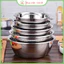 Bộ 5 chậu thau inox cao cấp rửa thực phẩm