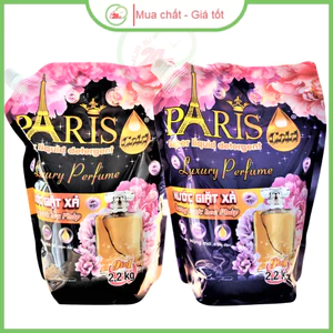 TÚI Nước giặt xả Paris hương nước hoa 2.2kg - Túi nước giặt 9in1 tiết kiệm, thơm lâu