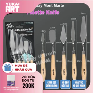 Bộ 5 Bay Pha Màu Thép Không Gỉ Cán Gỗ Và Nhựa Dẻo Mont Marte