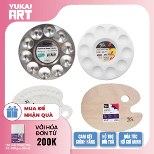 Khay Pha Màu Mont Marte Palette Các Loại - Chất Liệu Nhôm/Nhựa/Gỗ