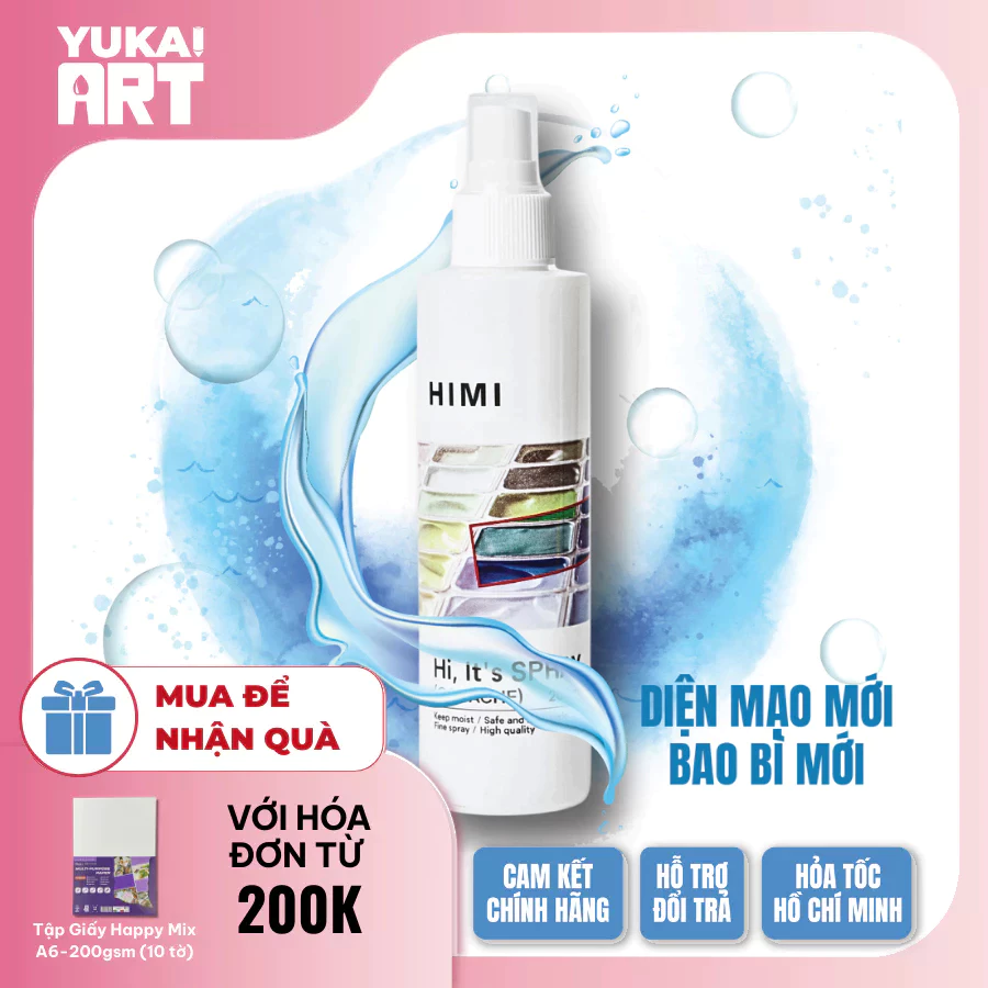 [Hỏa tốc HCM] Chai Xịt Giữ Ẩm Chống Mốc Màu Gouache MIYA - Dung Tích 100ml/200ml