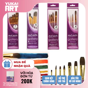 Set Bộ Cọ Vẽ Màu Nước Mont Marte Gallery Brush Sets Watercolour