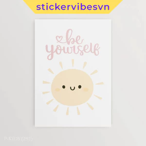 Tranh dán tường fomex, BE yourself!, có sẵn keo dán 2 mặt, nhận in theo yêu cầu.