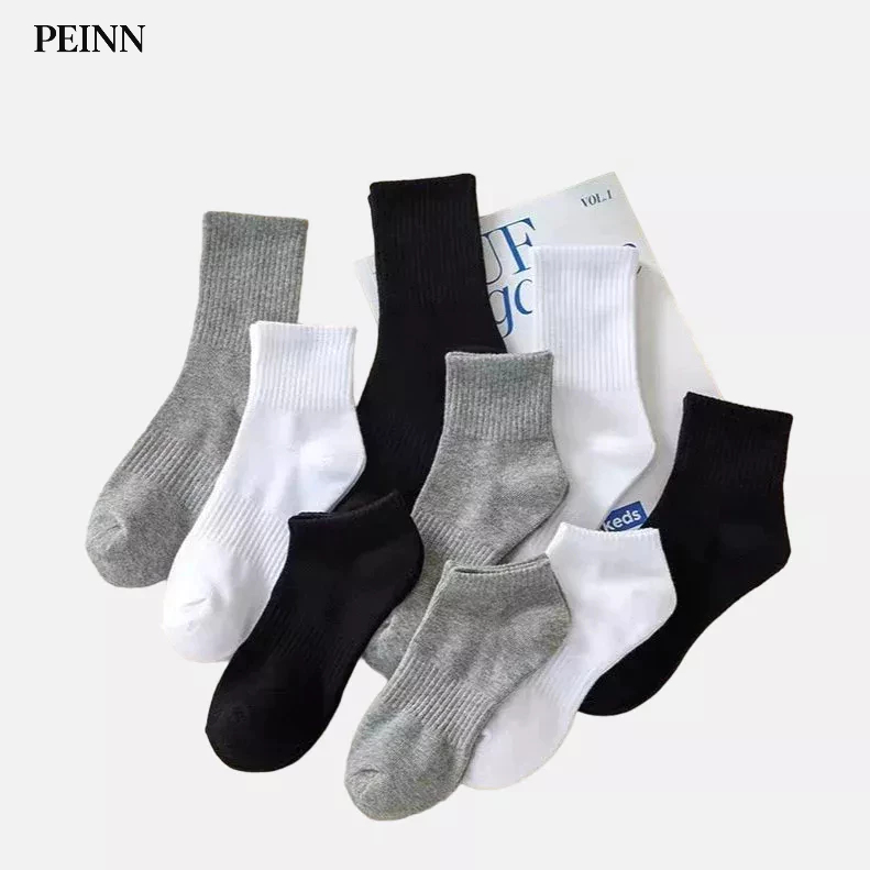 [Peinn] Tất vớ cổ thấp nam nữ TVA25 kiểu dáng trơn chất liệu vải Hàn co giãn bốn chiều