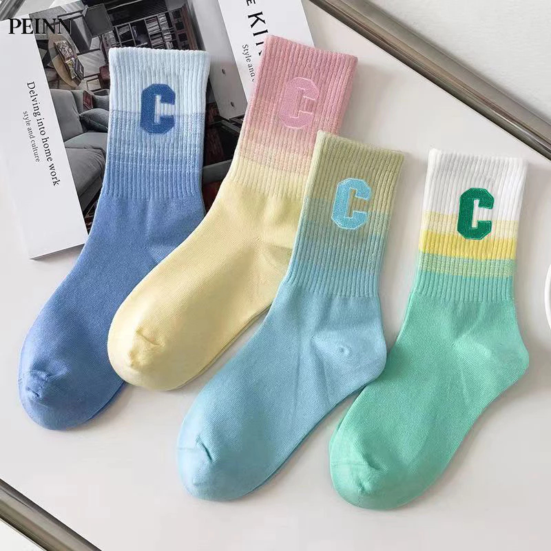 [Peinn] Tất cao cổ họa tiết Chữ C Đổi Màu siêu hót phong cách hàn BTS01