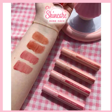 (Romand Auth) Son Juicy 23 Nucadamia Juicy Lasting Tint son bóng tint lì