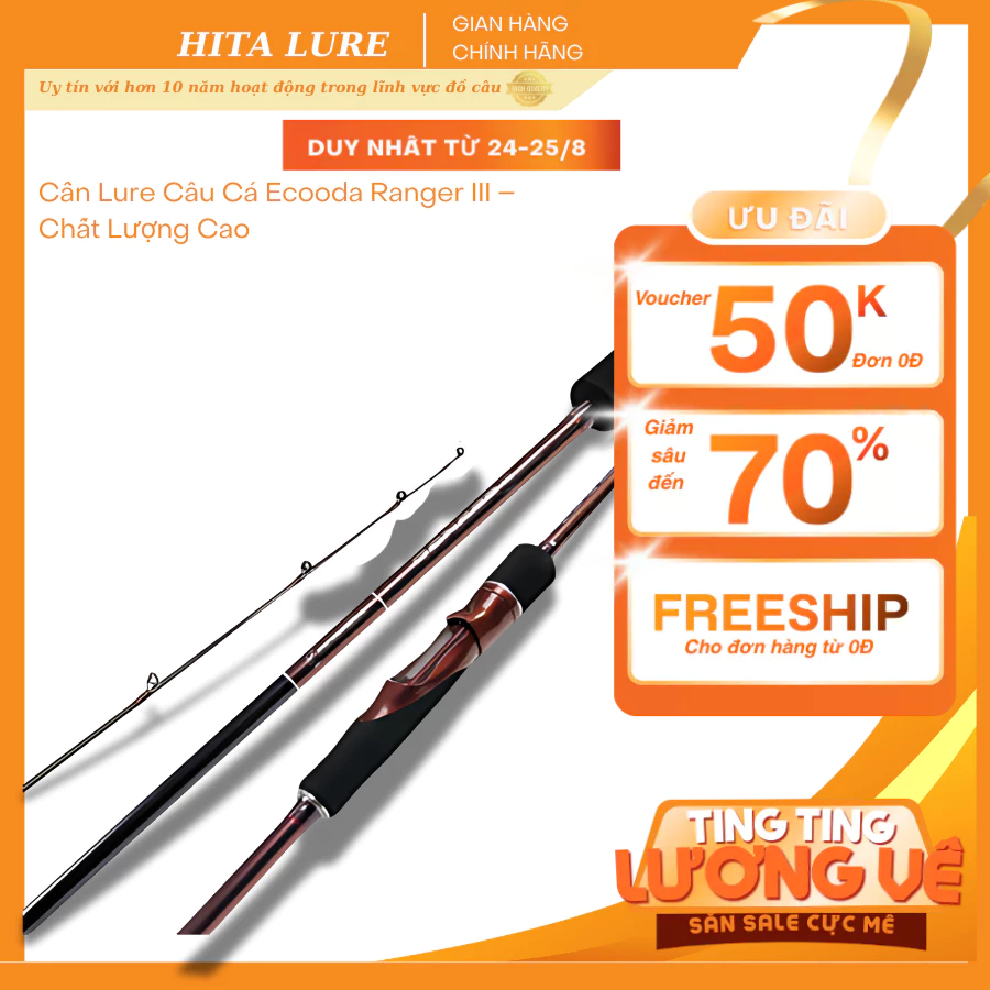 Cần Lure Câu Cá Ecooda Ranger III 2m1 2m4 2m7 Phiên Bản Mới Nâng Cấp ...