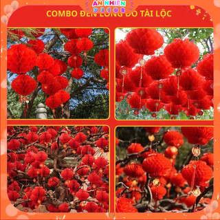 Set 10/20 Đèn Lồng Giấy Nilon Đỏ Tết 2026 – Combo Trang Trí Tết Bính Ngọ Cho Nhà Cửa, Cửa Hàng, Sảnh Tiệc KTET
