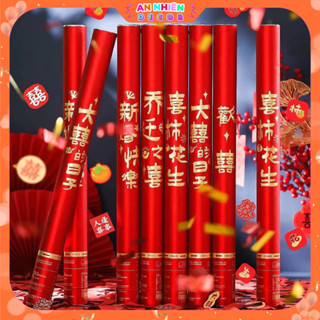 Combo Ống Phụt Giấy Chữ Hỷ - Phụt Kim Tuyến Cầm Tay Trang Trí Sự Kiện, Tiệc Cưới, Lễ Hội, Sinh Nhật