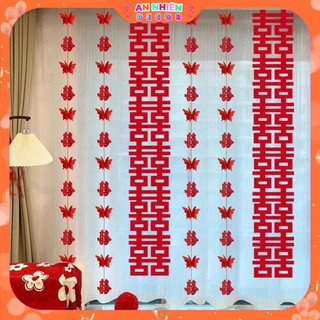 Set Dạ Treo Chữ Hỷ Hạnh Phúc Trang Trí Phòng Cưới Decor Tân Hôn Đẹp Lãng Mạn Ngày Vui Ý Nghĩa