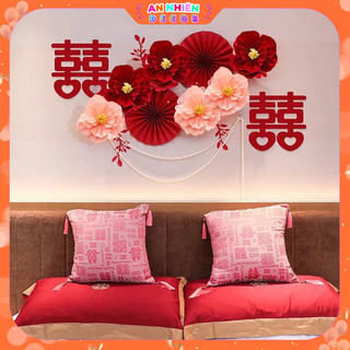 [CÓ ẢNH-VIDEO THẬT SHOP CHỤP] Set Trang Trí Phòng Cưới, Tân Hôn Phong Cách Mới Truyền Thống Kết Hợp Hiện Đại Sang Trọng