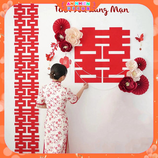 [CÓ ẢNH-VIDEO THẬT SHOP CHỤP] Set Trang Trí Phòng Cưới, Tân Hôn Phong Cách Mới Truyền Thống Kết Hợp Hiện Đại Sang Trọng