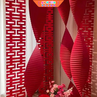 Giấy Thả Trần Đỏ Trang Trí 3x30cm – Decor Tết Nguyên Đán 2026 & Trang Trí Cưới Hỏi Sang Trọng