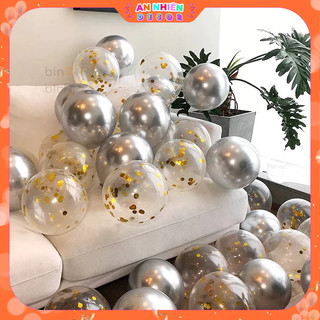 Combo Mix 50 bóng Crom Sequyn kim tuyến, bóng lồng trang trí sinh nhật, thôi nôi, trang trí cưới hỏi đẹp BB6