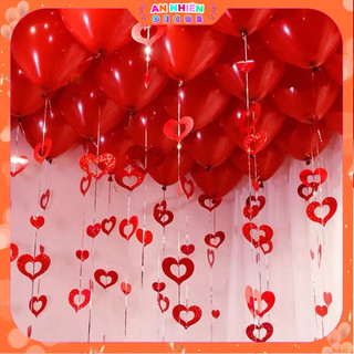 Dây Đuôi Tim Buộc Bóng Nhiều Màu Trang Trí Decor Phòng Cưới Hỏi Tân Hôn, Valentine, Tốt Nghiệp