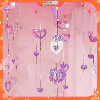 Dây Đuôi Tim Buộc Bóng Nhiều Màu Trang Trí Decor Phòng Cưới Hỏi Tân Hôn, Valentine, Tốt Nghiệp