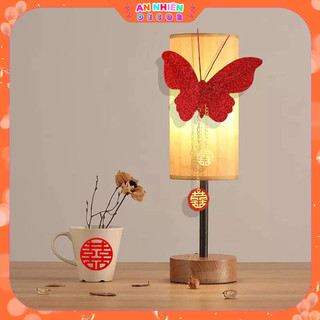 Cánh BB màu Đỏ chữ Hỷ kim tuyến óng ánh trang trí phòng cưới phòng khách phòng ngủ PKC6