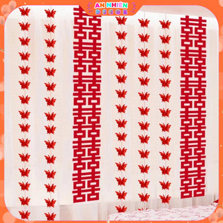 Dây Dạ Chữ Hỷ, Dây Hồ Điệp, Chữ Hỷ Dạ Trang Trí Đám Cưới, Tân Hôn, Phòng Cưới Mẫu Mới 2025 PKC6