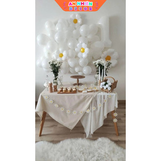 Bóng Hoa Cúc Trắng Trang Trí Sinh Nhật Phong Cách Hàn Quốc Siêu Dễ Thương BBN6