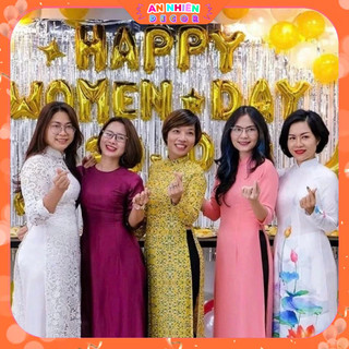 Set Trang Trí Bóng Bay Quốc Tế Phụ Nữ 8/3 – Phụ Nữ Việt Nam 20/10, Combo Backdrop Sự Kiện Đẹp Sang
