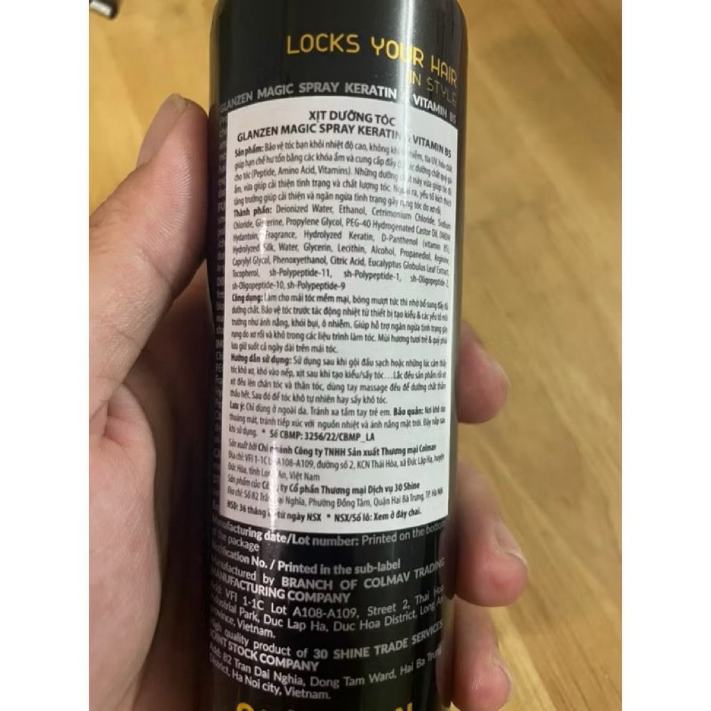 [Chính Hãng] Xịt dưỡng tóc GLANZEN MAGIC SPRAY 200ml Giảm rụng, Dưỡng tóc mềm mượt, Giảm khô xơ