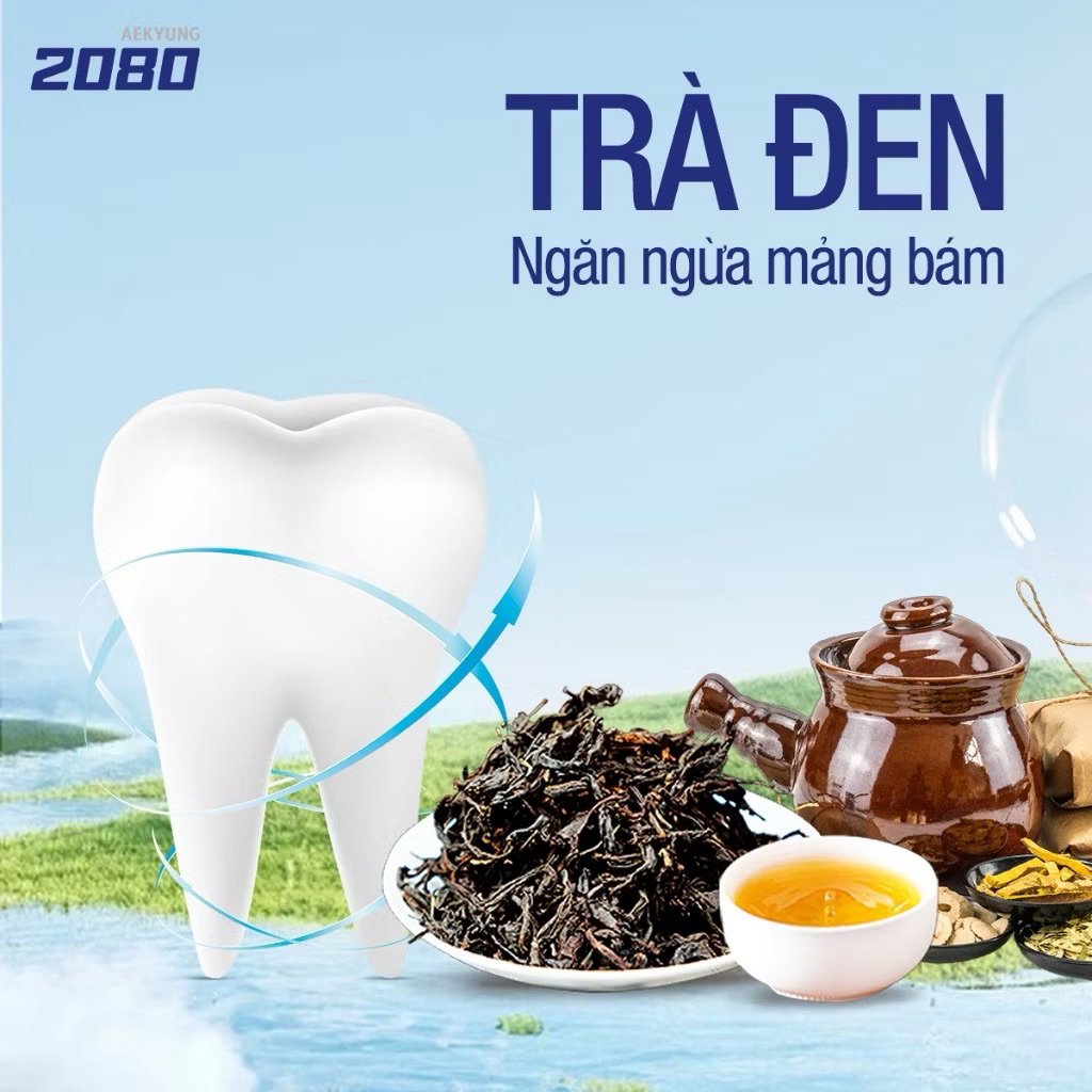 [Chính Hãng] kem đánh răng thơm miệng tinh chất thảo dược 2080 Cheong Eun Cha Cao Cấp Hàn Quốc 160g