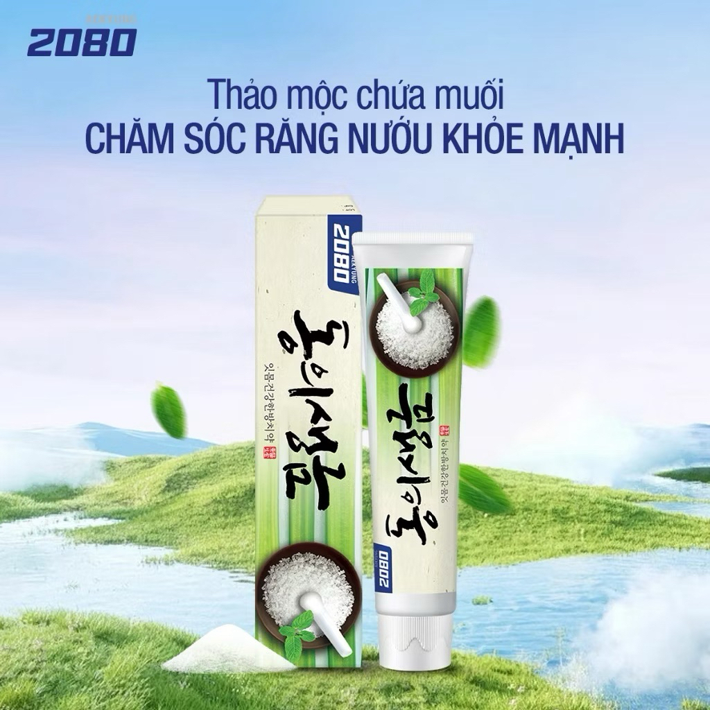 [Chính Hãng] Kem Đánh Răng Muối Thảo Dược Trắng Răng Thơm Miệng Ngăn Ngừa Viêm Nướu 2080 Dongyi Shenggum