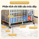 Chuồng Chó inox Gấp Gọn Có Bánh Xe + Khay + Đệm Chân Lồng chó mèo bằng inox 304 Size Đại Cho Chó Lớn — ảnh 2
