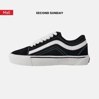 Giày Thể Thao Sneaker Nam Nữ Second Sunday Black Basic Đế Tăng Chiều Cao 4cm SK18