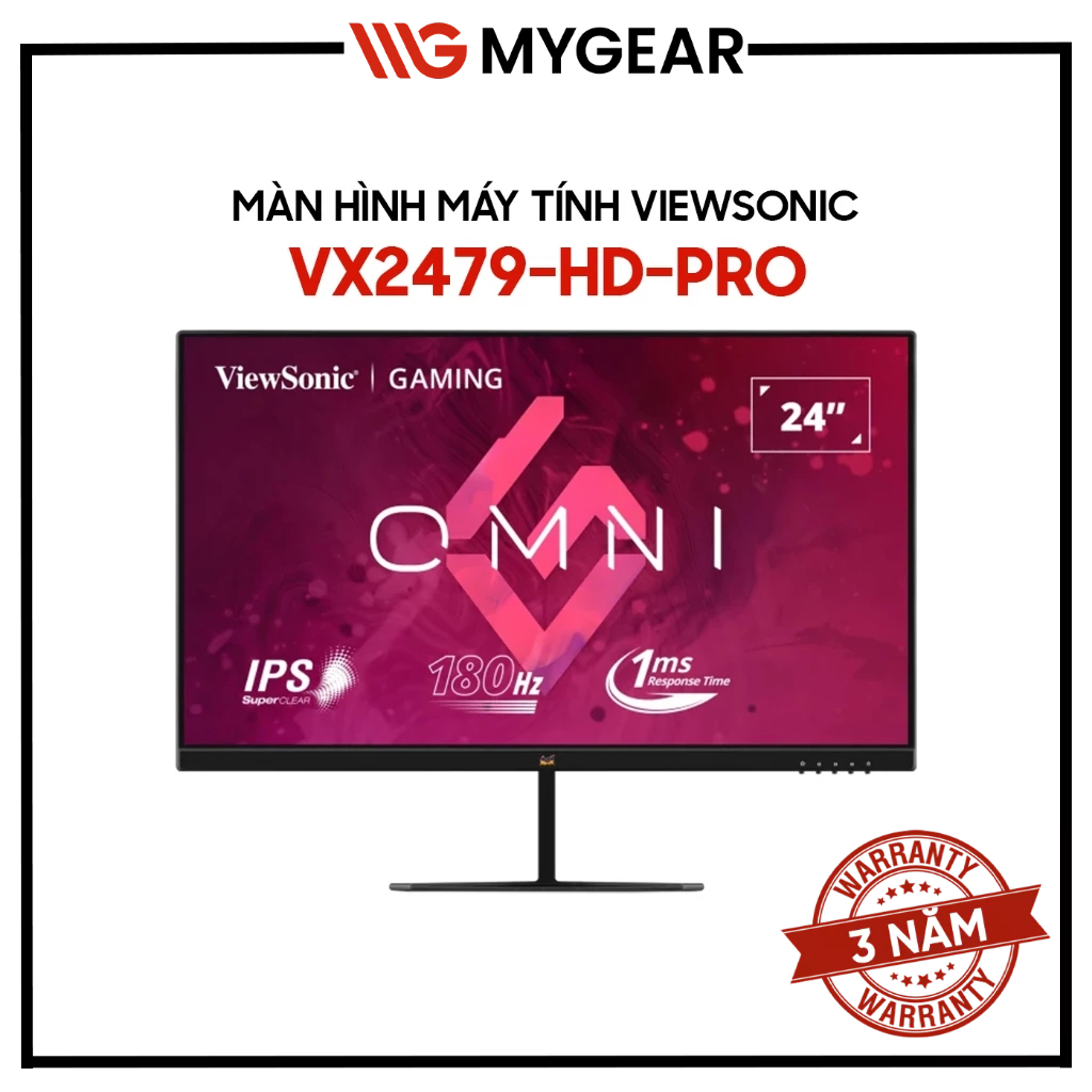 Màn Hình Gaming ViewSonic VX2479-HD-PRO 180Hz / VX2457A-HD-PRO 170Hz 24 inch FHD 1ms IPS HDR10 | BigBuy360 - bigbuy360.vn