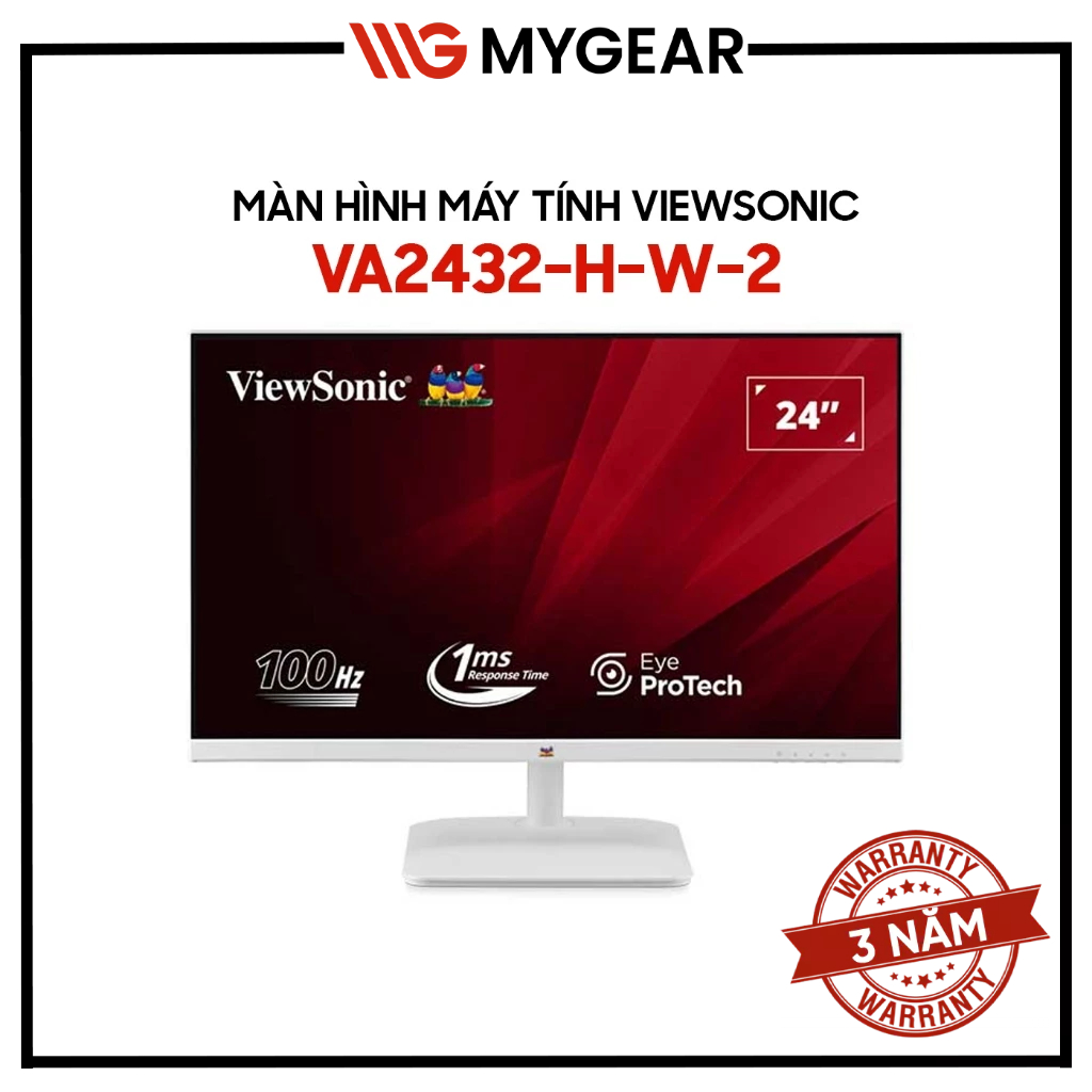 Màn Hình ViewSonic VA2432A-H VA2432-H VA2432Trắng/Đen 24 inch FHD IPS 100-120Hz 1ms - Chính Hãng | BigBuy360 - bigbuy360.vn