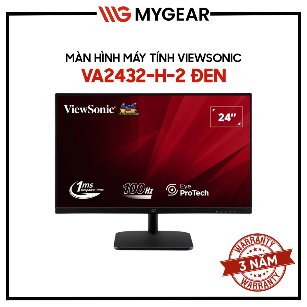 Màn Hình ViewSonic VA2432A-H VA2432-H VA2432Trắng/Đen 24 inch FHD IPS 100-120Hz 1ms - Chính Hãng | BigBuy360 - bigbuy360.vn