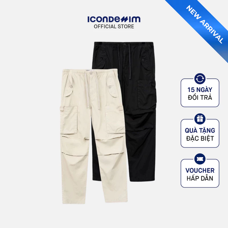 Quần Jogger Cargo Nam ICONDENIM Military Form Straight JGID0074 — ảnh 1