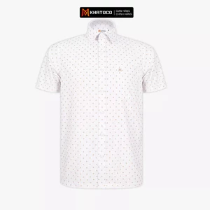 Áo sơ mi nam KHATOCO Tailor Fit ngắn tay mã A1MN518T2-CNCR004-2801-N