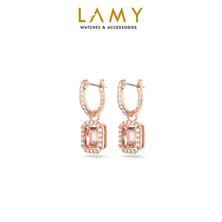Khuyên tai nữ LAMY Pink Millenia Drop Octagon Cut Rose Gold Earrings 3075