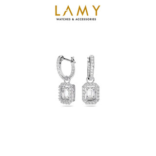 Khuyên tai nữ LAMY White Millenia Drop Octagon Cut Silver Earrings 3075