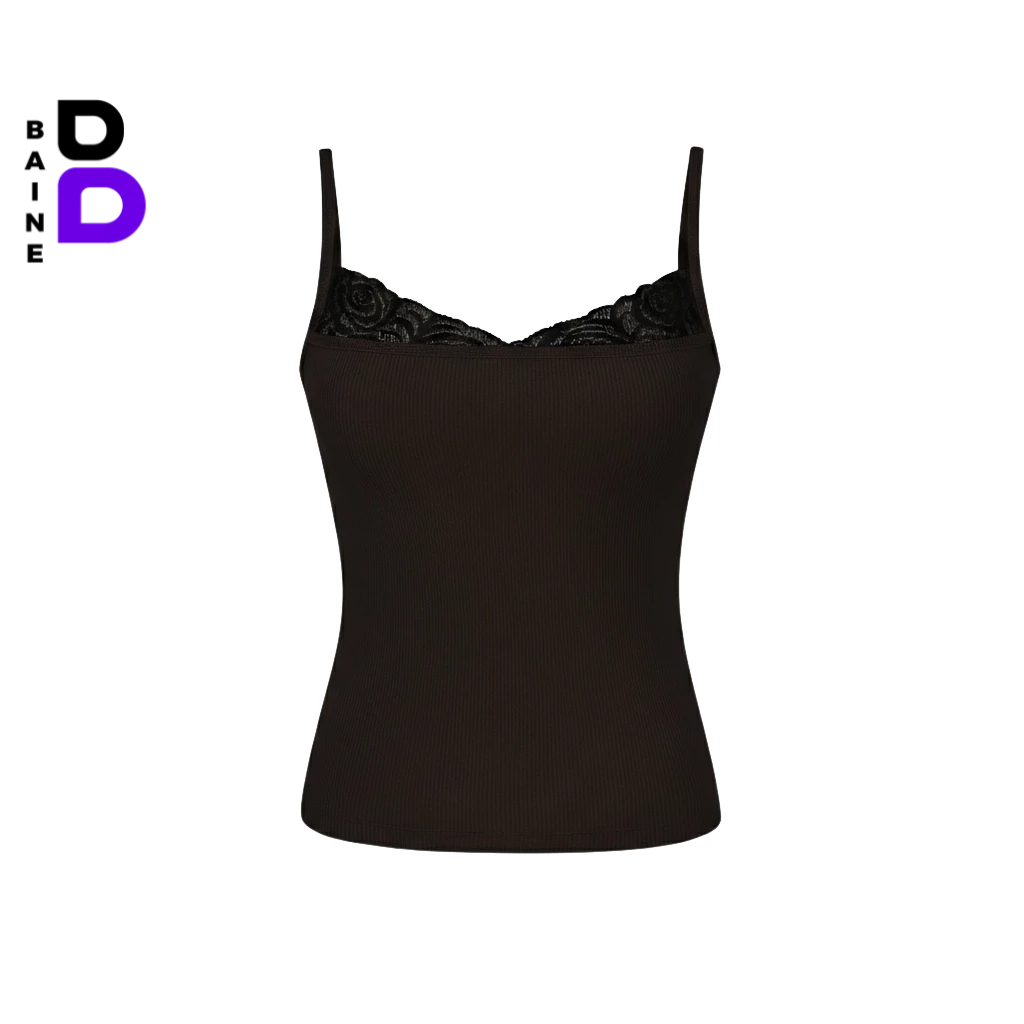 Áo Croptop HAI DÂY REN LỚN Ôm Body Nữ CR14, Áo Thun Crt 2D Kiểu Sexy Chất Gân Đẹp BAINE | BigBuy360 - bigbuy360.vn