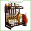 Kệ gia vị 2 tầng đa năng đựng gia vị, dao thớt, đũa thìa chất liệu thép sơn tĩnh điện