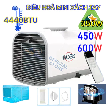 Máy Điều Hoà Di Động Mini,Lốc Lạnh, Quạt Rất Mạnh Tiết Kiệm Điện, Công Suất 4440Btu, Công Suất Tiêu Thụ 420W-600W