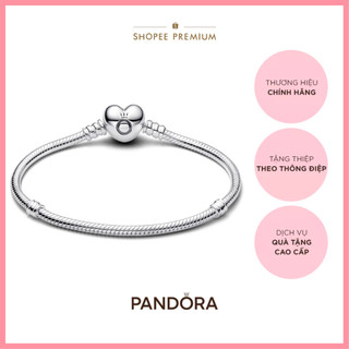 [Deal Độc Quyền] Vòng Tay Pandora Moments Bạc Dây Rắn Khóa Trái Tim 590719
