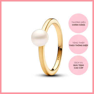 Nhẫn Pandora Timeless Mạ Vàng 14K Đính Ngọc Trai - Vẻ Đẹp Tinh Tế