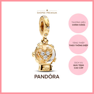 Charm Treo Pandora Moments Mạ Vàng 14K Quả Cầu Tuyết