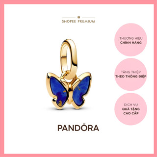 Charm Treo Pandora Mạ Vàng 14K Bướm Xanh - Vẻ Đẹp Tự Do