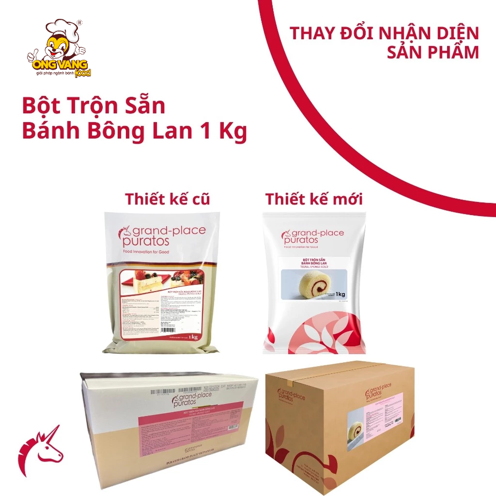 Bột Trộn Sẵn Bông Lan Sponge Gold 1kg