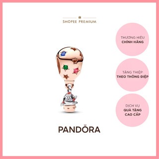 Charm Pandora Moments Mạ Vàng Hồng 14K Khinh Khí Cầu Và Ông Già Noel