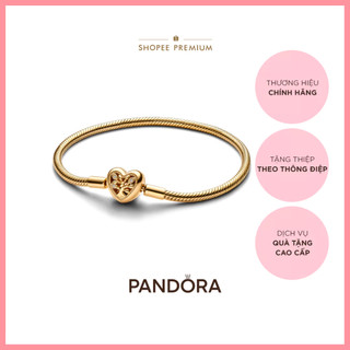 Vòng Pandora Mạ Vàng 14K Khóa Trái Tim Cây Gia Đình